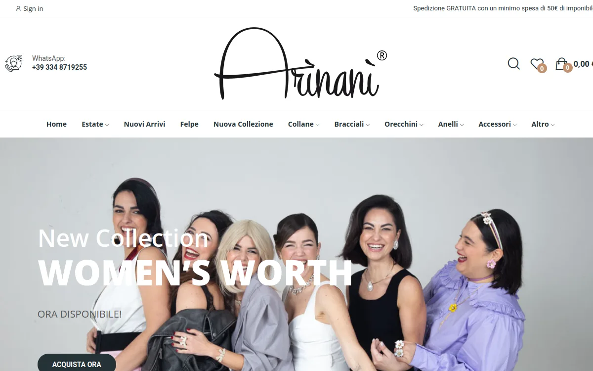 Anteprima del progetto Arinani Gioielli